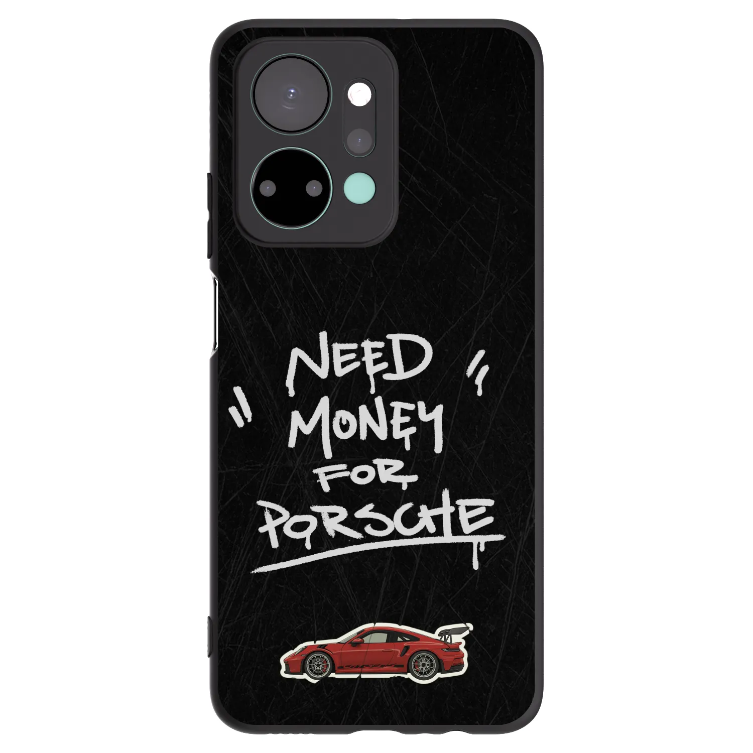 Picasee silikonowe czarne etui na Honor X7a - Dark Racer