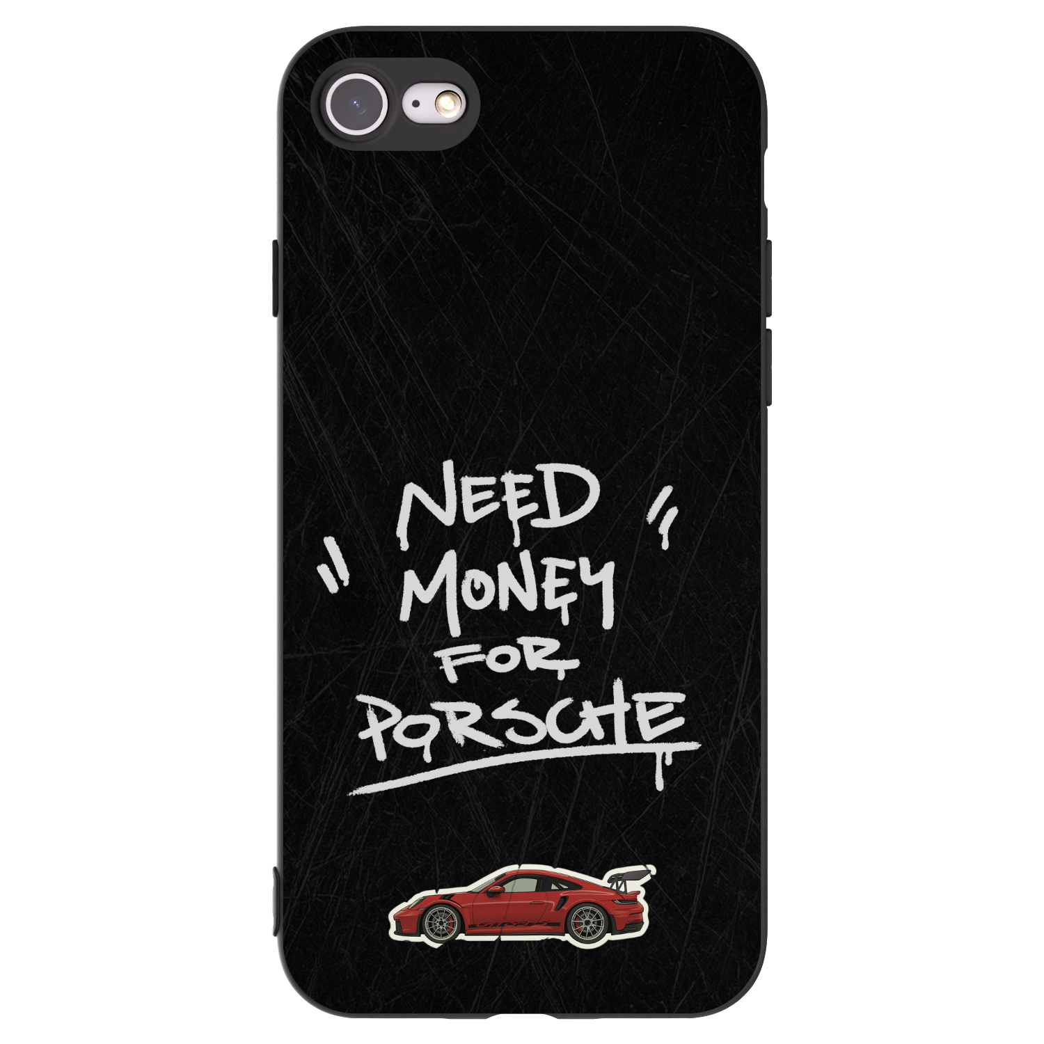 Picasee silikonowe czarne etui na Apple iPhone 8 - Dark Racer