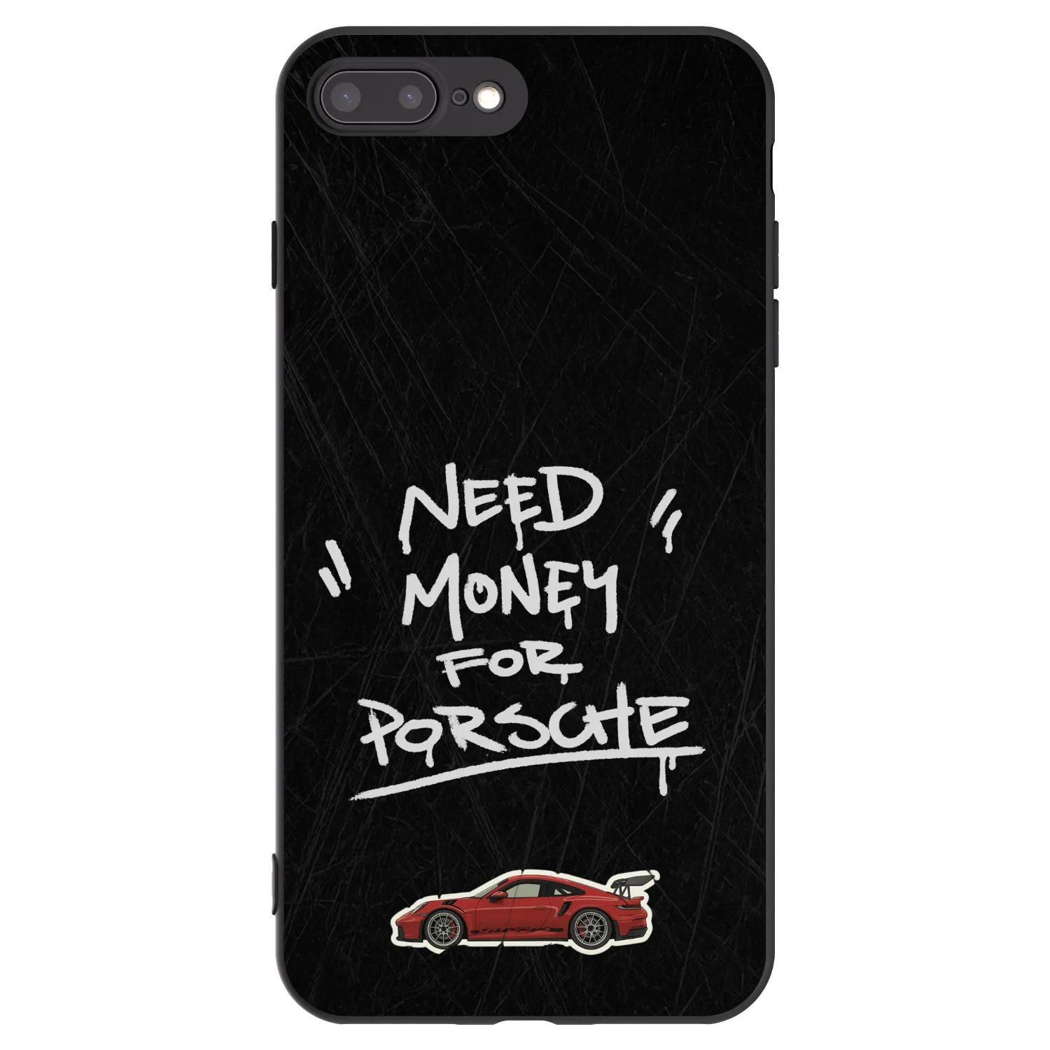 Picasee silikonowe czarne etui na Apple iPhone 8 Plus - Dark Racer