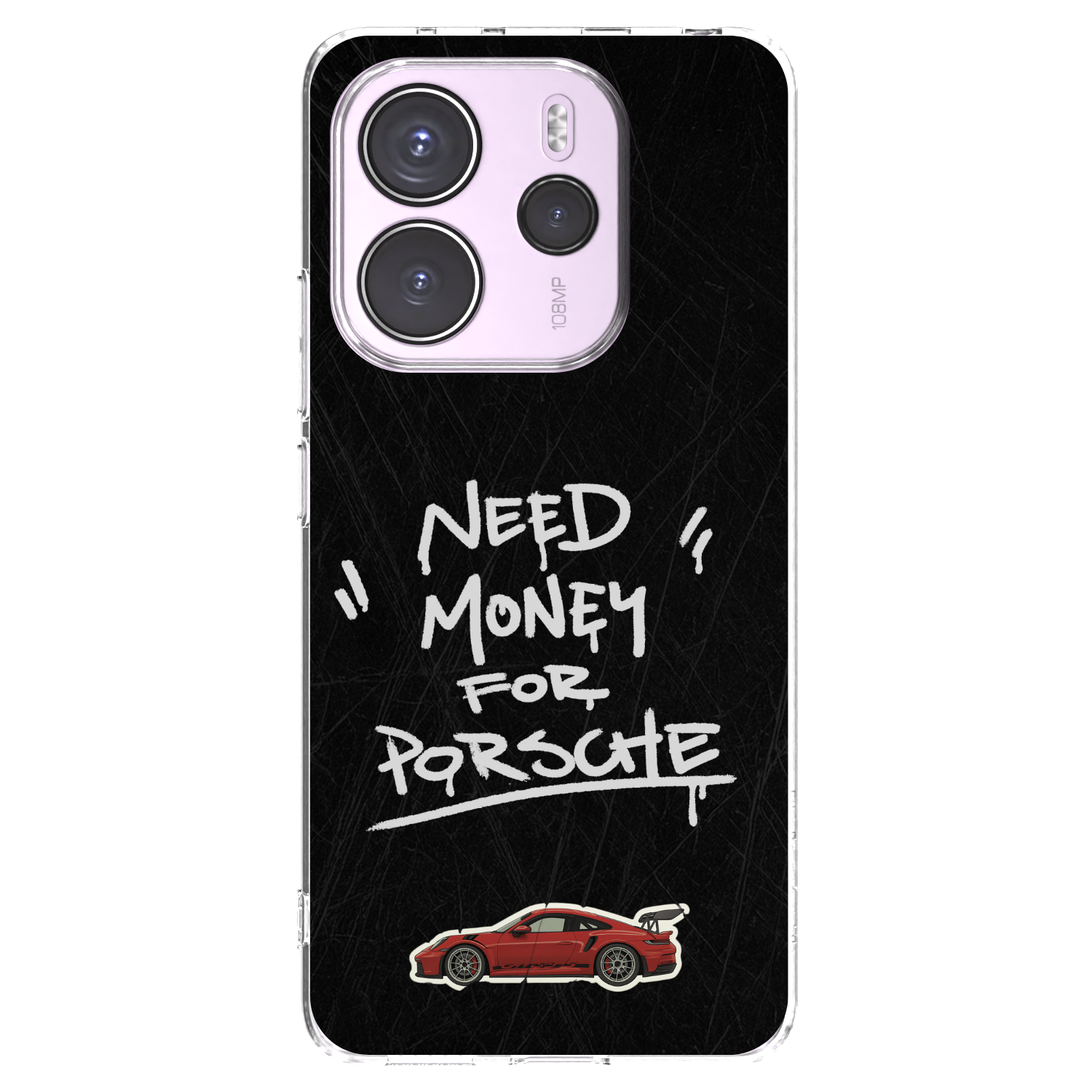 Picasee silikonowe przeźroczyste etui na Xiaomi Redmi Note 14 4G - Dark Racer