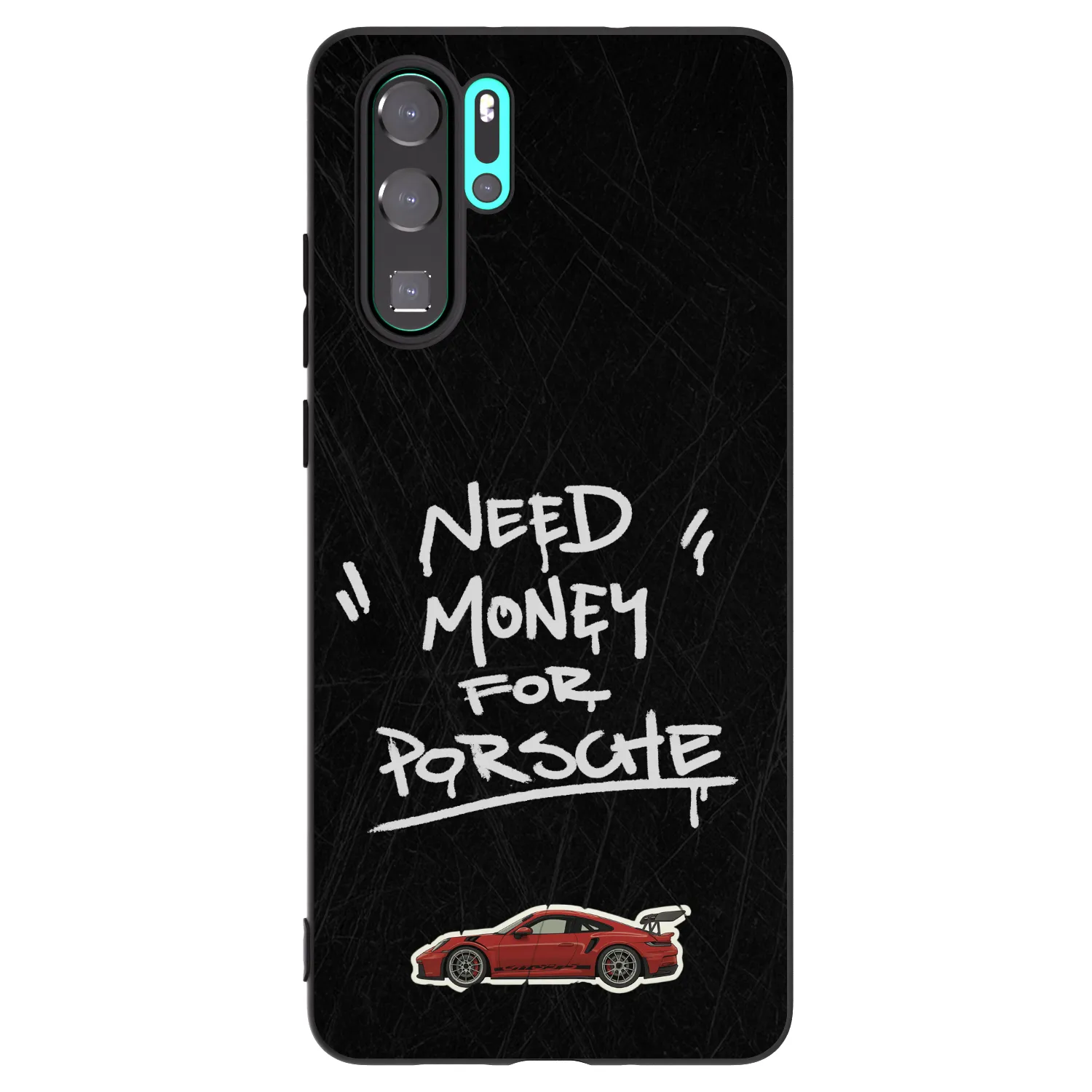 Picasee silikonowe czarne etui na Huawei P30 Pro - Dark Racer