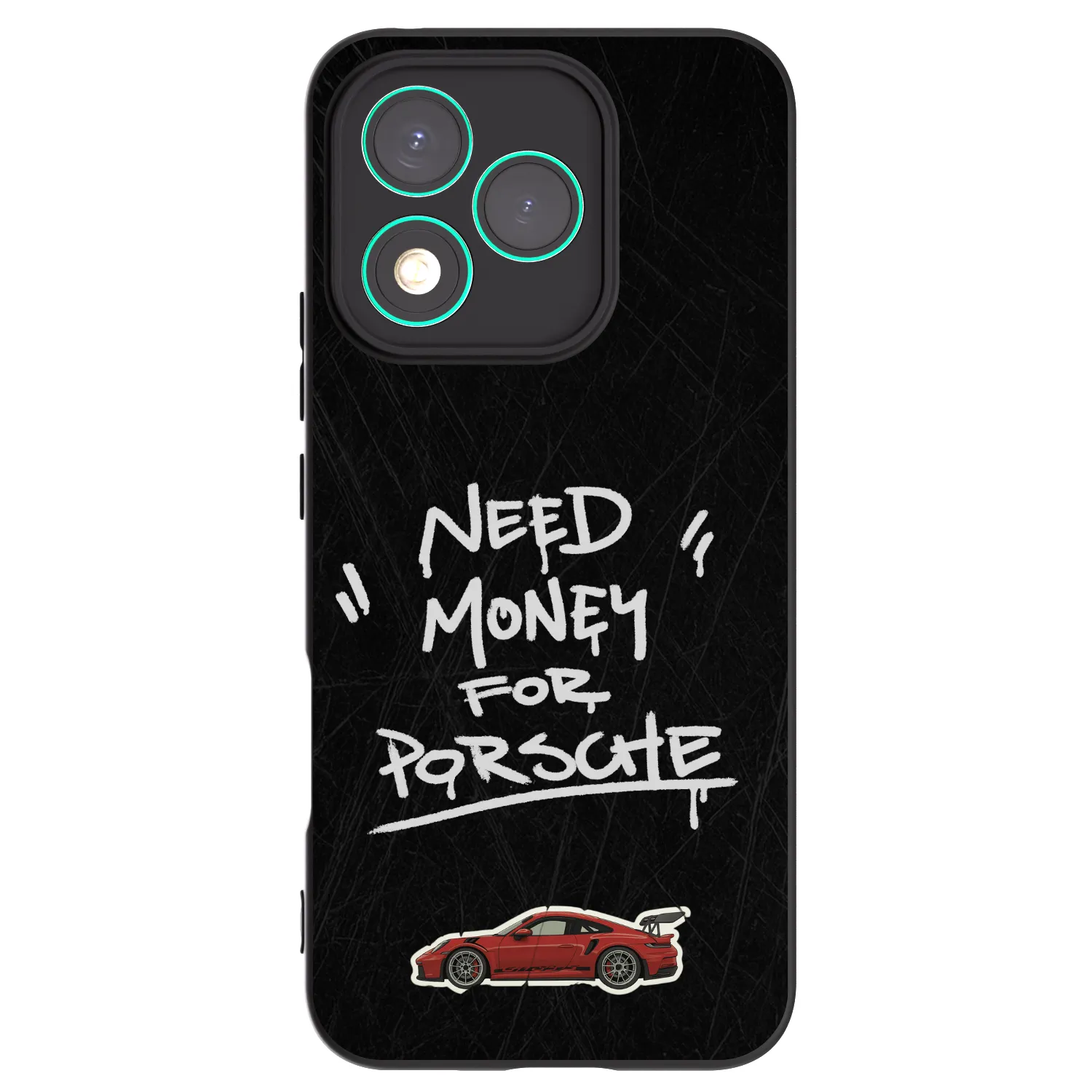 Picasee silikonowe czarne etui na Honor 400 Lite 5G - Dark Racer