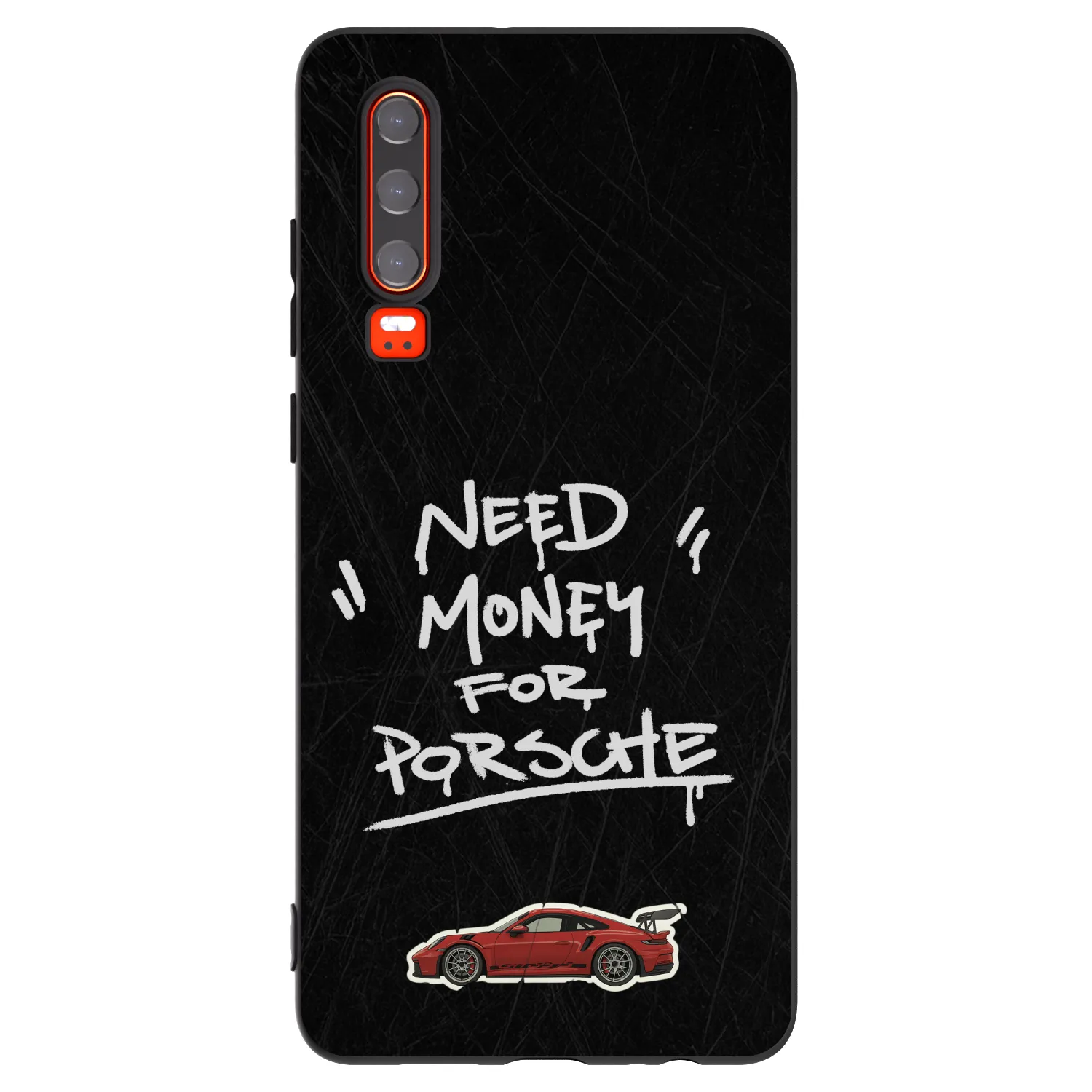 Picasee silikonowe czarne etui na Huawei P30 - Dark Racer
