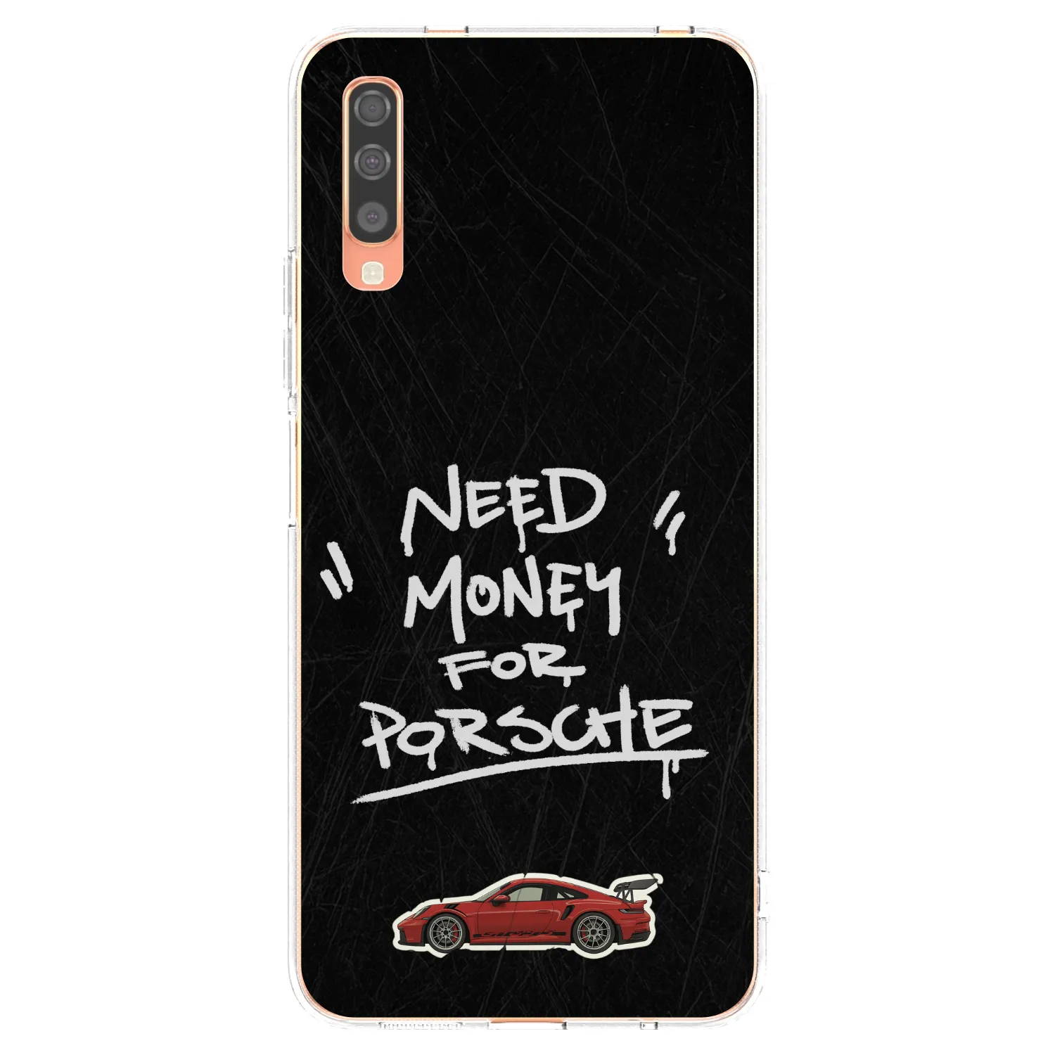 Picasee silikonowe przeźroczyste etui na Samsung Galaxy A70 A705F - Dark Racer
