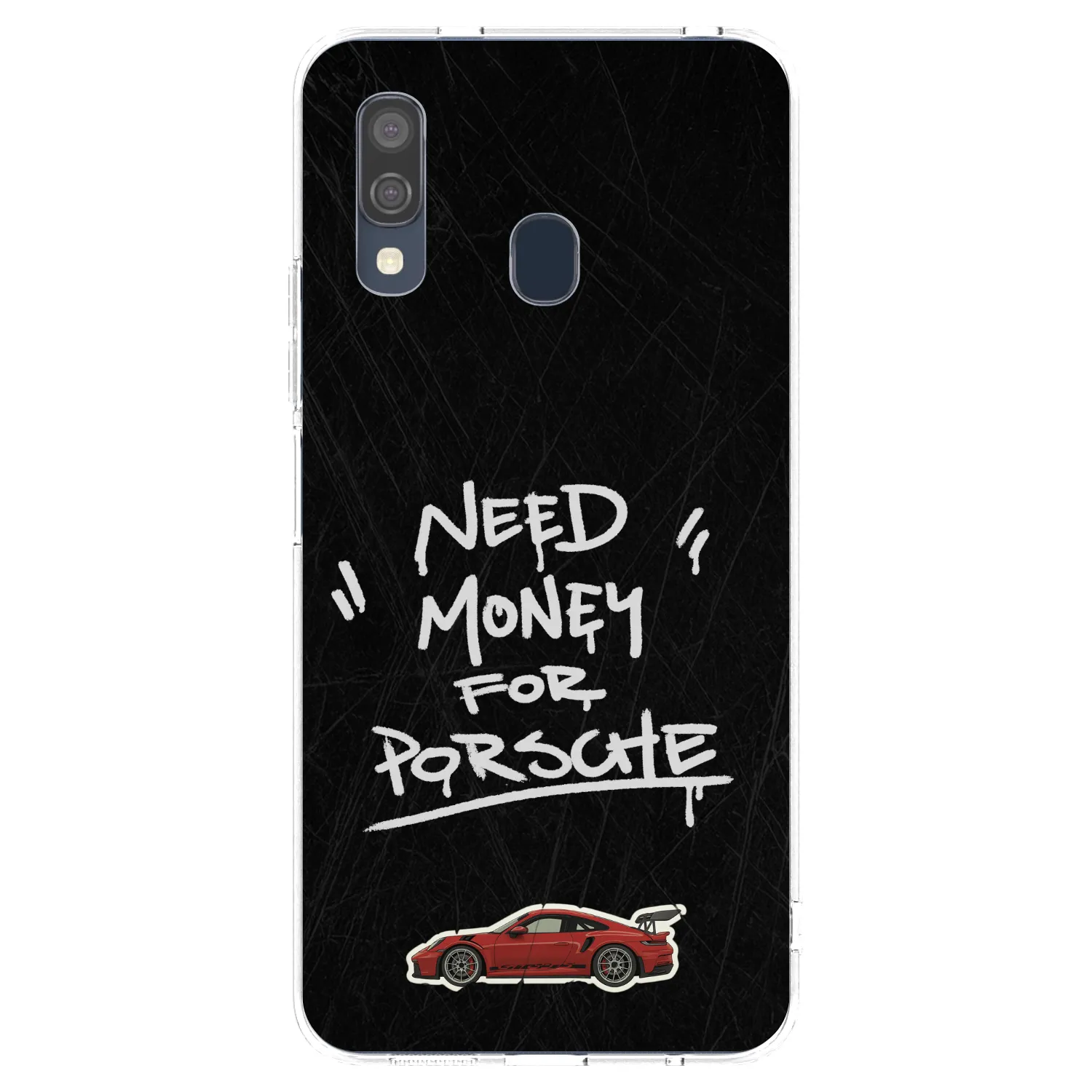 Picasee silikonowe przeźroczyste etui na Samsung Galaxy A40 A405F - Dark Racer