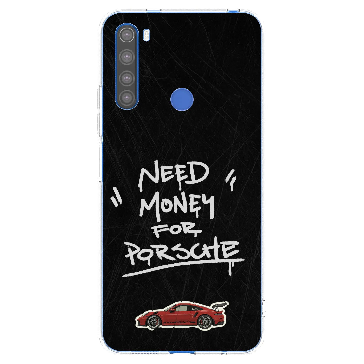 Picasee silikonowe przeźroczyste etui na Xiaomi Redmi Note 8T - Dark Racer