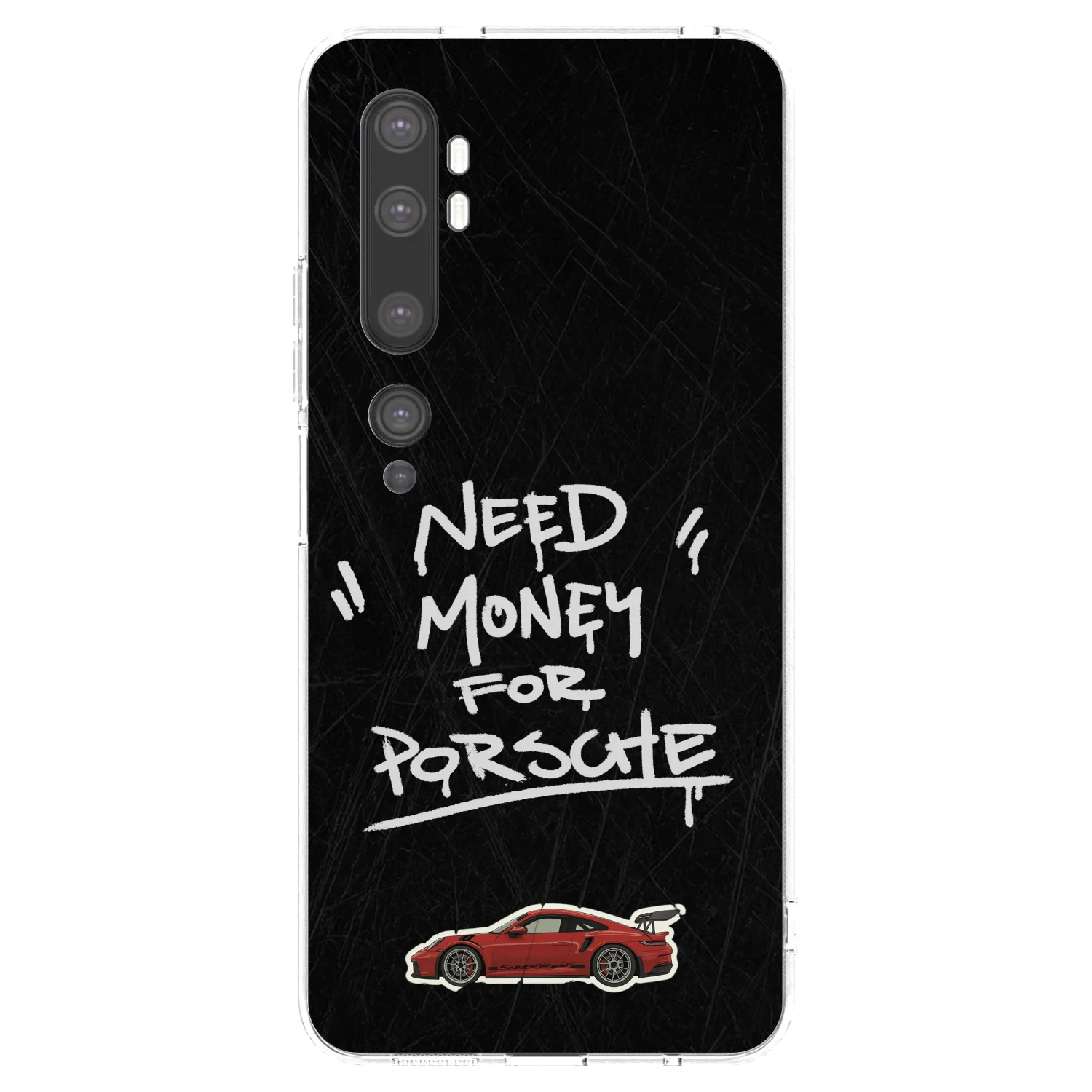 Picasee silikonowe przeźroczyste etui na Xiaomi Mi Note 10 (Pro) - Dark Racer