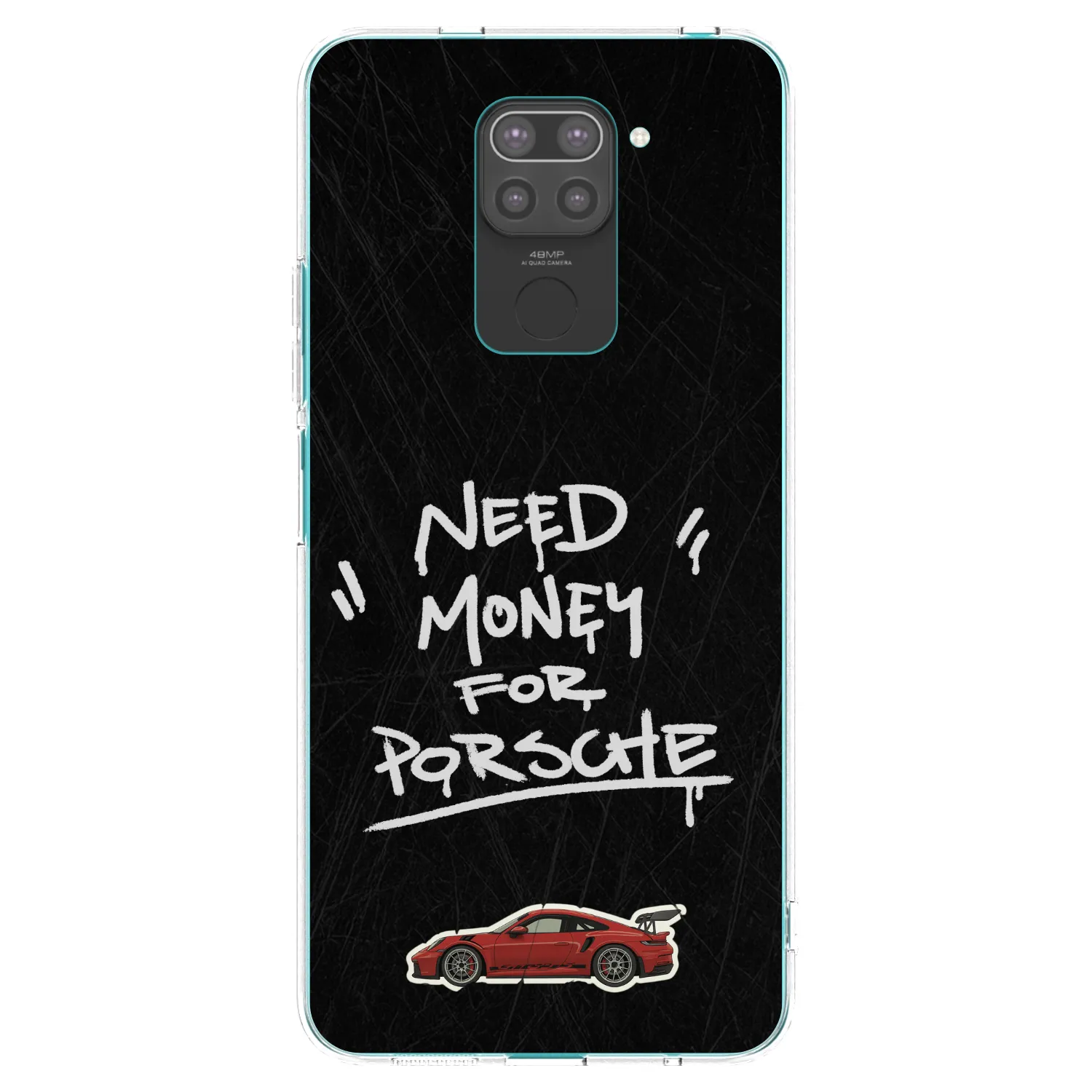 Picasee silikonowe czarne etui na Xiaomi Redmi Note 9 - Dark Racer