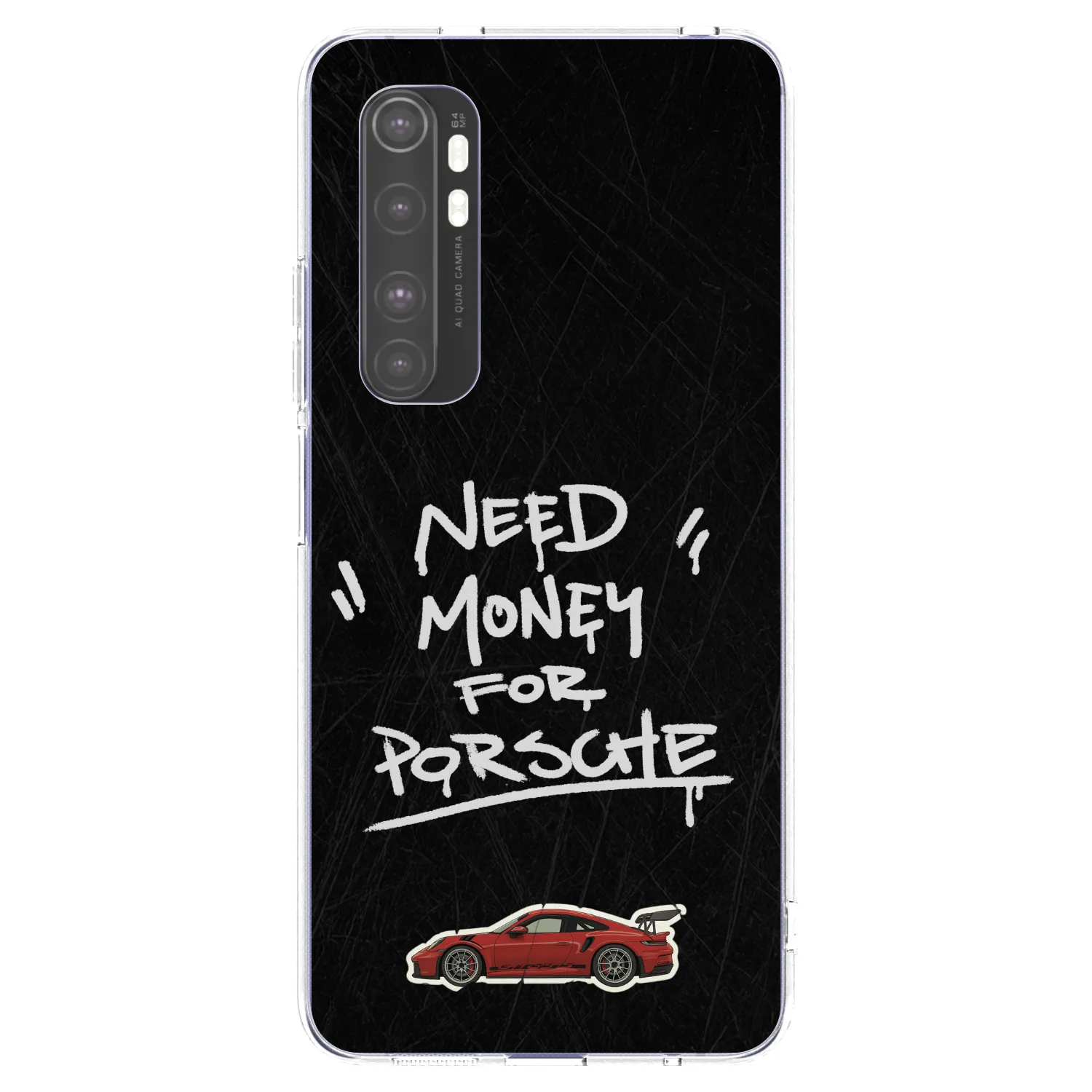 Picasee silikonowe przeźroczyste etui na Xiaomi Mi Note 10 Lite - Dark Racer