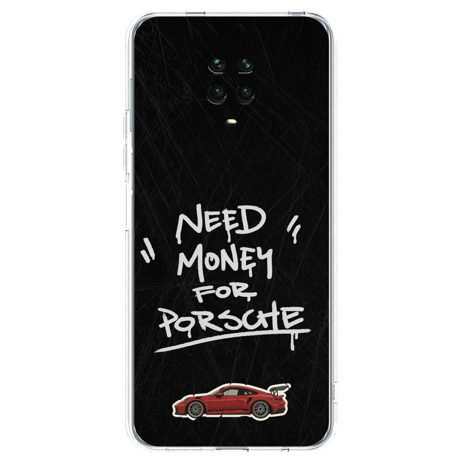 Picasee silikonowe przeźroczyste etui na Xiaomi Redmi Note 9S - Dark Racer