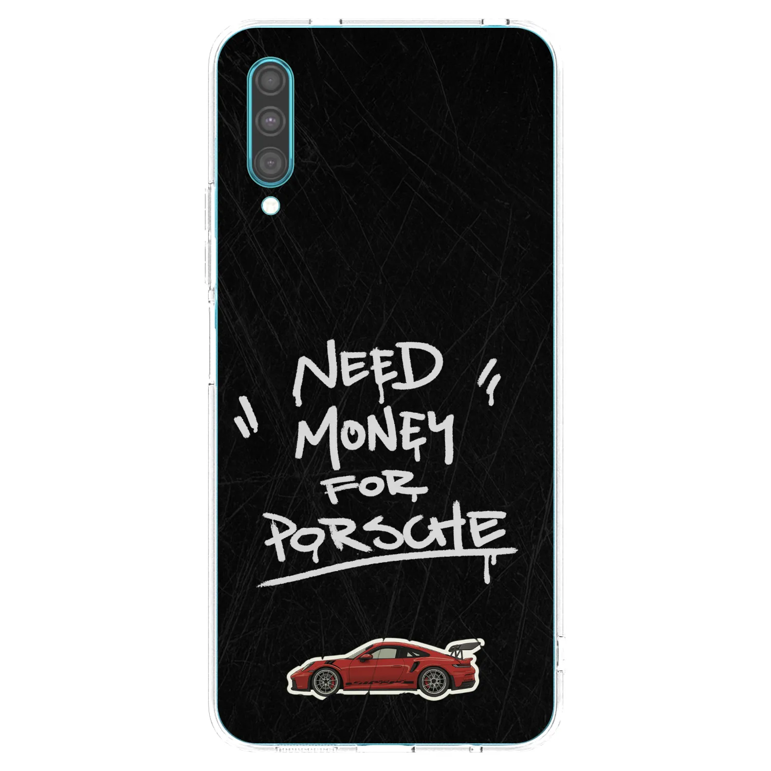Picasee silikonowe przeźroczyste etui na Samsung Galaxy A30s A307F - Dark Racer