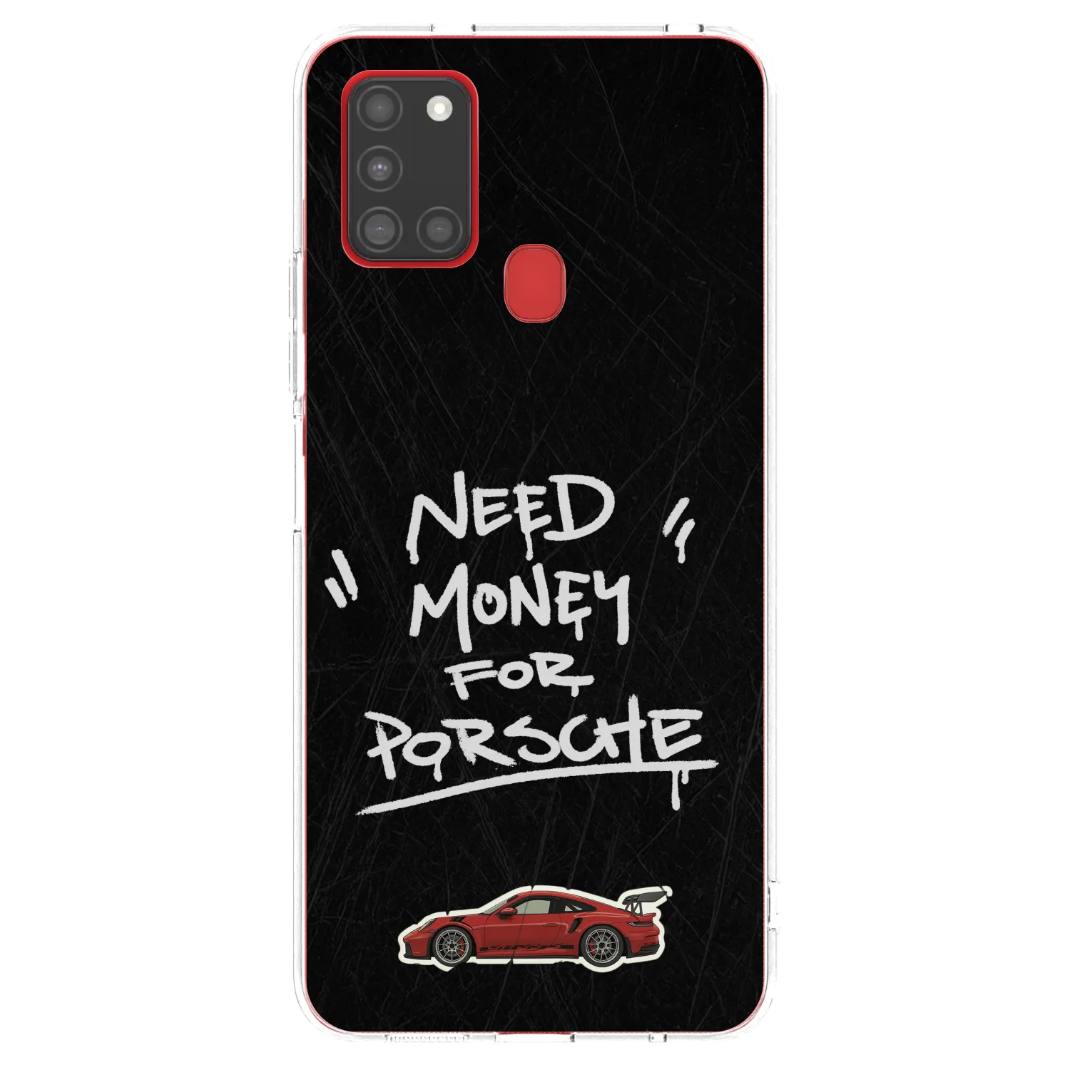 Picasee silikonowe przeźroczyste etui na Samsung Galaxy A21s - Dark Racer