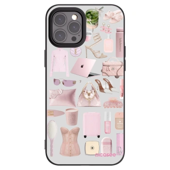 Picasee silikonowe czarne etui na Apple iPhone 12 Pro Max - Glam Babe