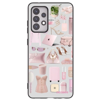 Picasee silikonowe czarne etui na Samsung Galaxy A52 5G A525F - Glam Babe