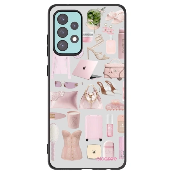 Picasee silikonowe czarne etui na Samsung Galaxy A72 A725F - Glam Babe