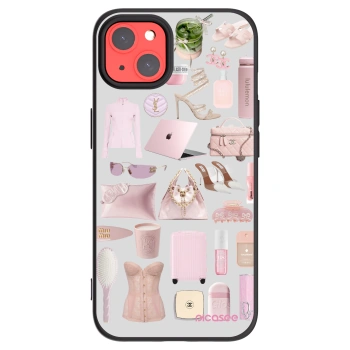 Picasee silikonowe czarne etui na Apple iPhone 13 - Glam Babe