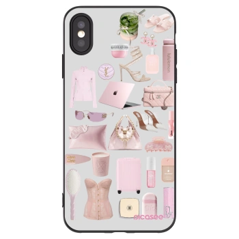 Picasee silikonowe czarne etui na Apple iPhone XS Max - Glam Babe