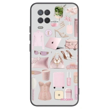 Picasee silikonowe czarne etui na Realme 8 5G - Glam Babe