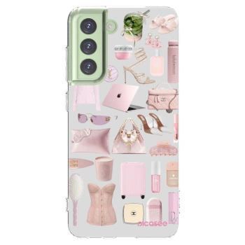 Picasee silikonowe przeźroczyste etui na Samsung Galaxy S21 FE 5G - Glam Babe