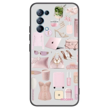 Picasee silikonowe czarne etui na OPPO Reno 5 5G - Glam Babe