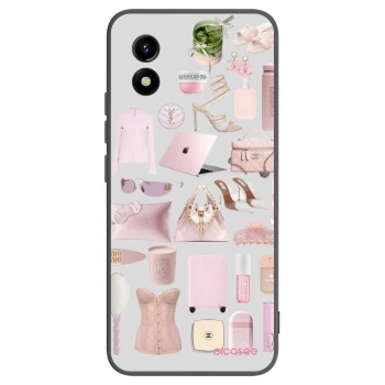 Picasee silikonowe czarne etui na Vivo Y01 - Glam Babe