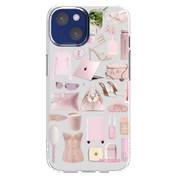 Picasee silikonowe przeźroczyste etui na Apple iPhone 14 - Glam Babe