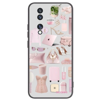 Picasee silikonowe czarne etui na Honor 70 - Glam Babe