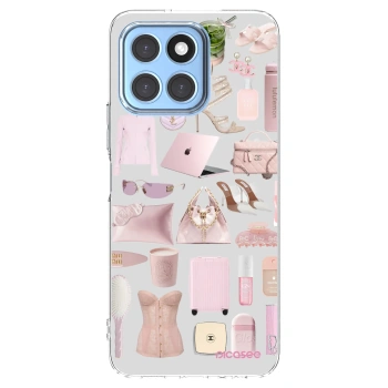 Picasee silikonowe przeźroczyste etui na Honor X8 5G - Glam Babe