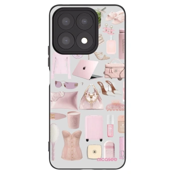 Picasee silikonowe czarne etui na Honor X8a - Glam Babe