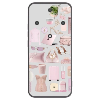 Picasee silikonowe czarne etui na Honor Magic5 Lite 5G - Glam Babe