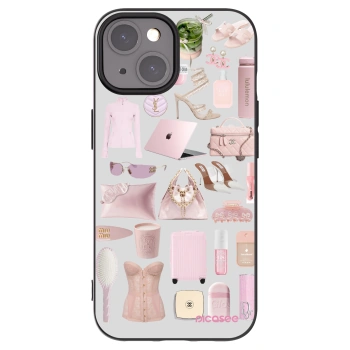 Picasee silikonowe czarne etui na Apple iPhone 15 - Glam Babe