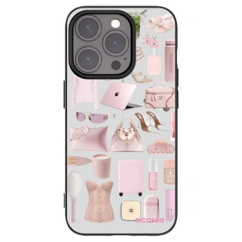 Picasee silikonowe czarne etui na Apple iPhone 15 Pro - Glam Babe