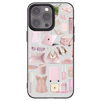 Picasee silikonowe czarne etui na Apple iPhone 15 Pro Max - Glam Babe