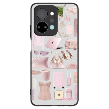 Picasee silikonowe czarne etui na Honor X7a - Glam Babe