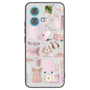 Picasee silikonowe czarne etui na Motorola Edge 40 Neo - Glam Babe
