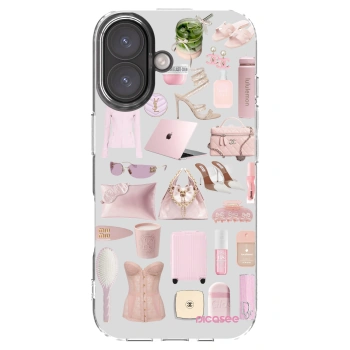 Picasee silikonowe przeźroczyste etui na Apple iPhone 16 - Glam Babe