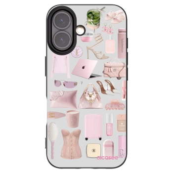 Picasee silikonowe czarne etui na Apple iPhone 16 - Glam Babe