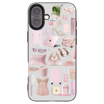 Picasee silikonowe czarne etui na Apple iPhone 16 Plus - Glam Babe