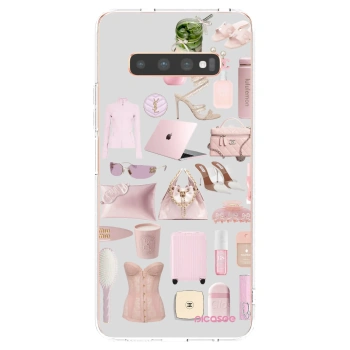 Picasee silikonowe przeźroczyste etui na Samsung Galaxy S10 Plus G975 - Glam Babe