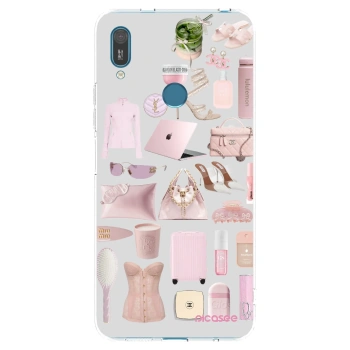 Picasee silikonowe przeźroczyste etui na Huawei Y7 2019 - Glam Babe