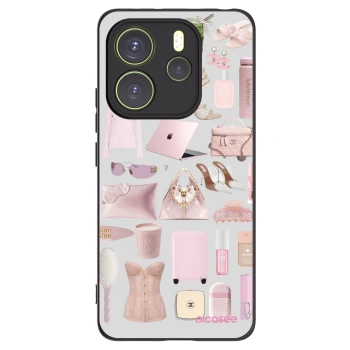 Picasee silikonowe czarne etui na Xiaomi Redmi Note 14 4G - Glam Babe