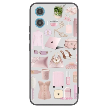 Picasee silikonowe czarne etui na Motorola Moto G34 5G - Glam Babe