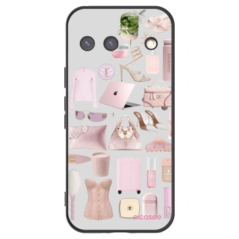Picasee silikonowe czarne etui na Google Pixel 9 - Glam Babe