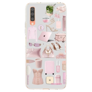 Picasee silikonowe przeźroczyste etui na Samsung Galaxy A70 A705F - Glam Babe