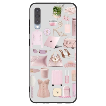 Picasee silikonowe czarne etui na Samsung Galaxy A70 A705F - Glam Babe