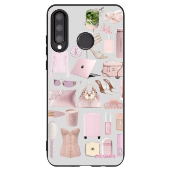 Picasee silikonowe czarne etui na Huawei P30 Lite - Glam Babe