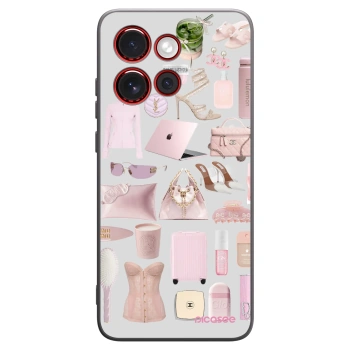 Picasee silikonowe czarne etui na Motorola Edge 60 Neo 5G - Glam Babe