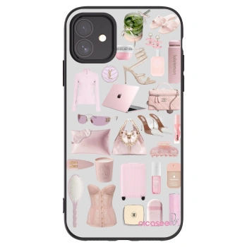 Picasee silikonowe czarne etui na Apple iPhone 11 - Glam Babe