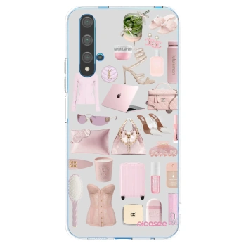 Picasee silikonowe przeźroczyste etui na Huawei Nova 5T - Glam Babe