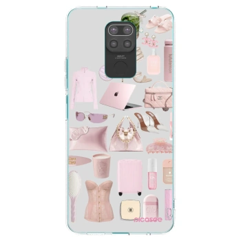 Picasee silikonowe czarne etui na Xiaomi Redmi Note 9 - Glam Babe
